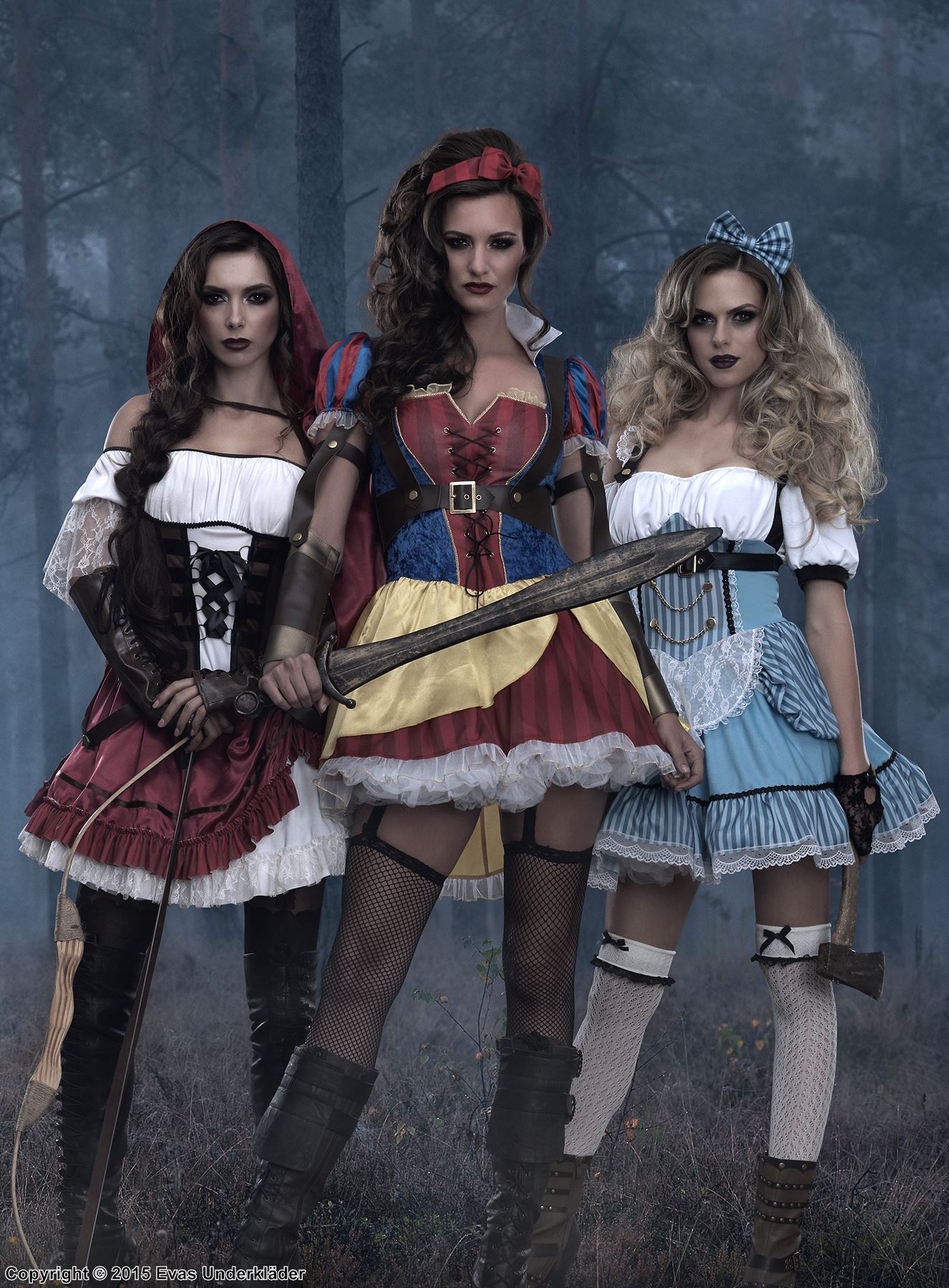 Alice in Wonderland, costume dress, lace trim, belt, apron, stripes
